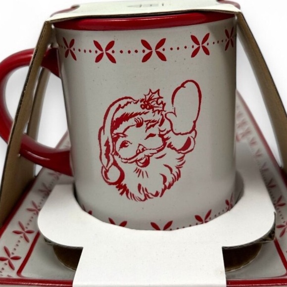 Hearth & Hand with Magnolia Stoneware Christmas Milk & Cookies Serving Set NWT - Picture 2 of 6